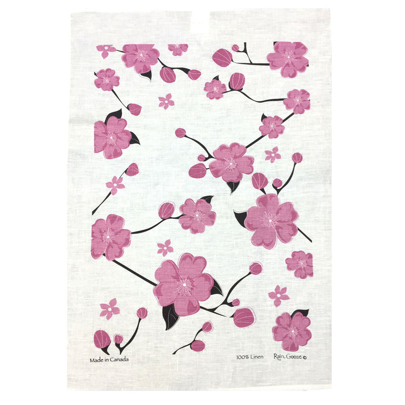 Tea Towel Cherry Blossoms Pink