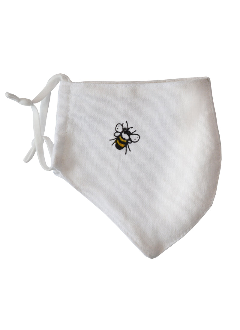 Cotton Face Mask with Linen Lining Bee