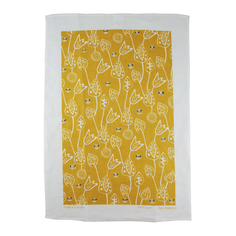 Tea Towel Bees Yellow