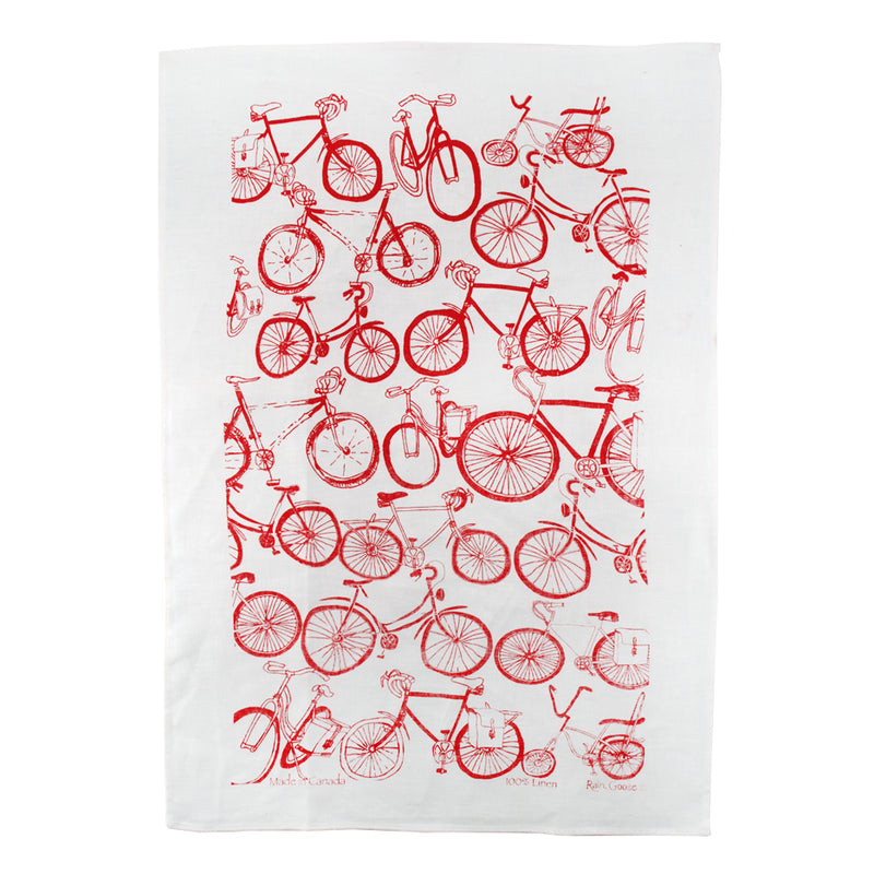 Tea Towel Bike Red