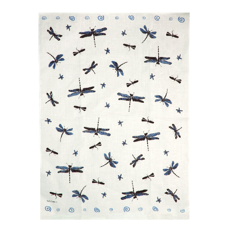 Tea Towel Dragonfly Blue