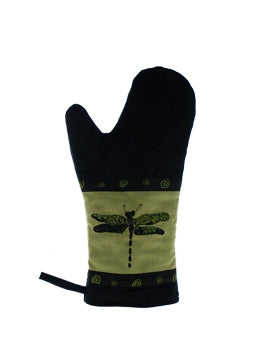 Oven Mitts Dragon Fly Green