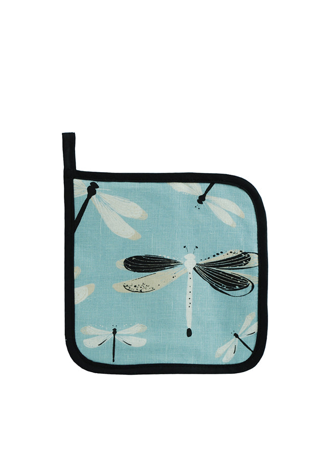 Pot Holder Dragonfly Turquoise