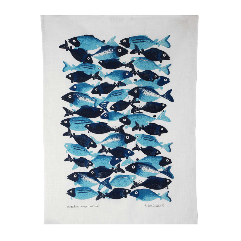 Tea Towel Fish Blue