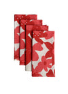 Napkins Flowers Red