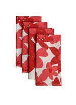 Napkins Flowers Red