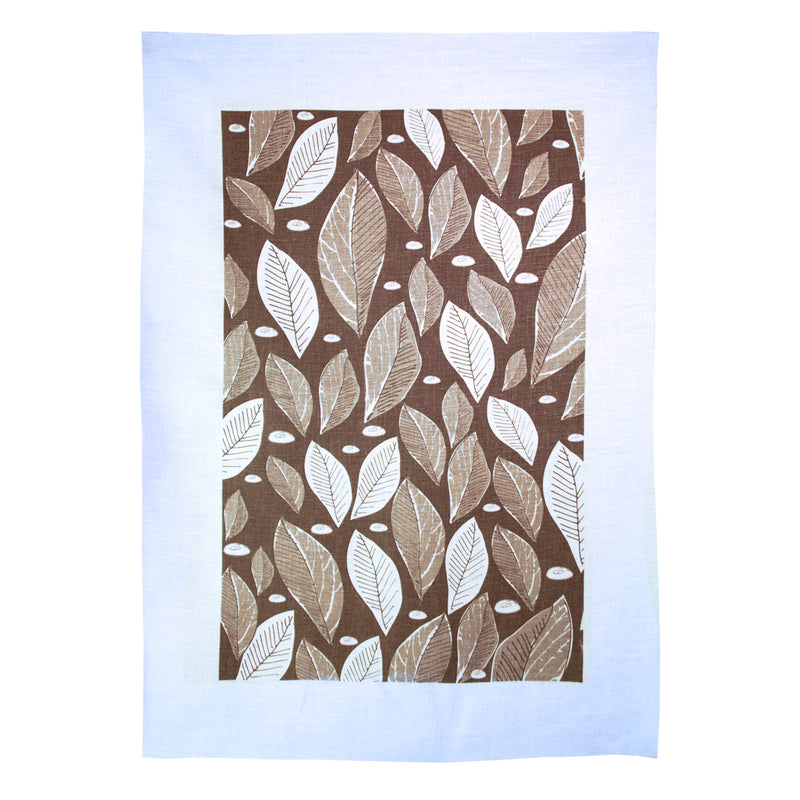 Tea Towel Leaf Taupe
