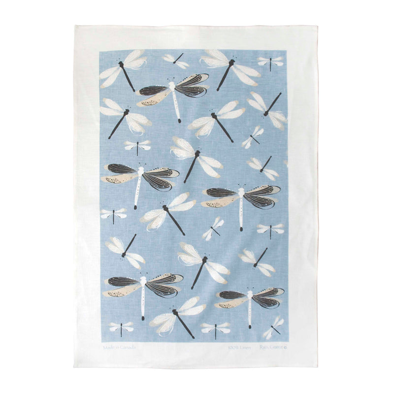 Tea Towel Dragonfly Blue