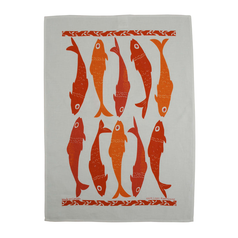 Tea Towel Orange Shaigon Fish