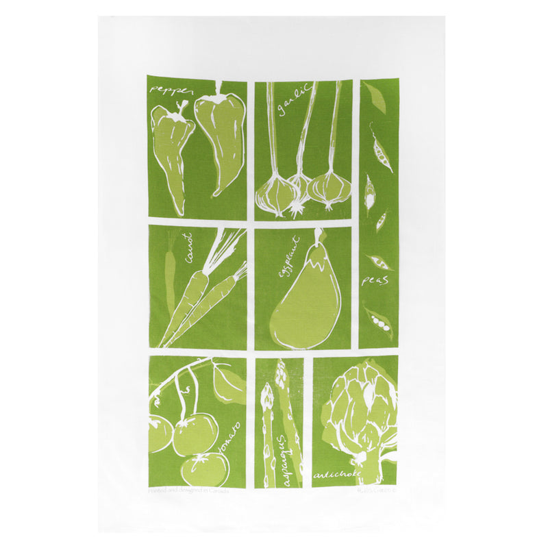 Tea Towel Vegetable Green